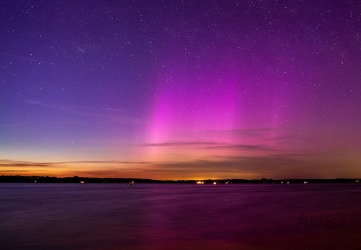 Polarlicht über dem Zwischenahner Meer